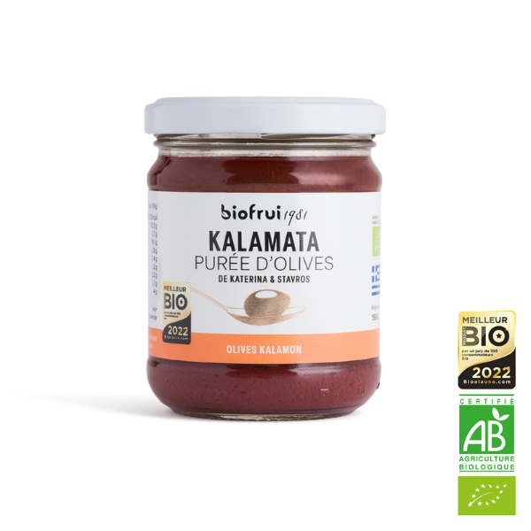 Purée d'olive kalamon noire de kalamata traditionnelle bio - 1