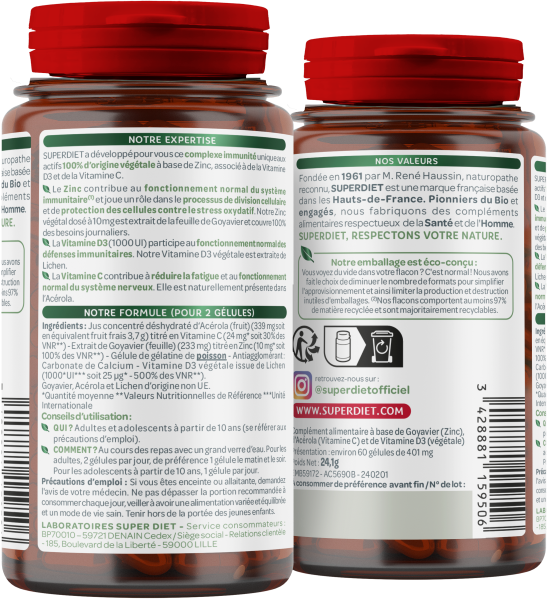 Zinc d3 et vitamine c (défenses immunitaires) - 2