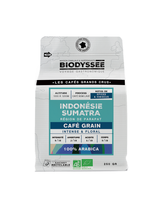 Biodyssée -- Café grain grand cru indonésie sumatra (origine Indonésie) - 250 g