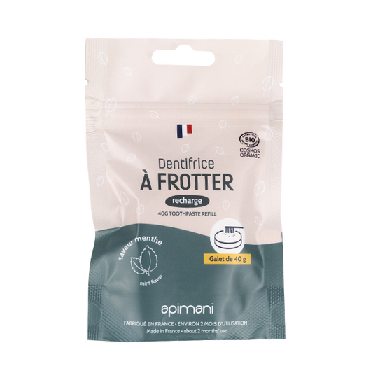 Dentifrice à frotter menthe bio (recharge) - 1