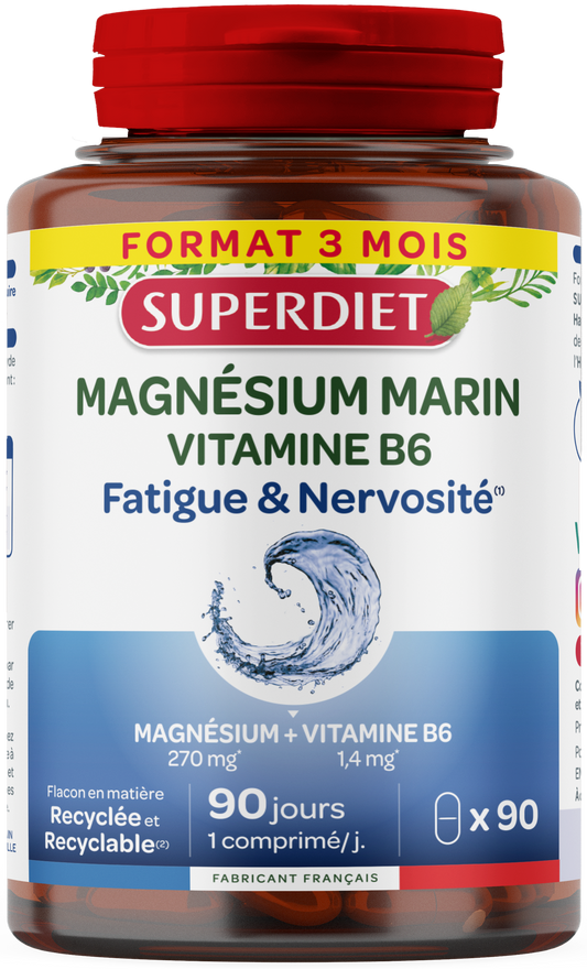 Magnésium marin et vitamine b6 90 comprimés - 1