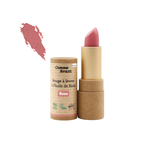 Rouge à lèvres à l'huile de ricin (rose) - 1