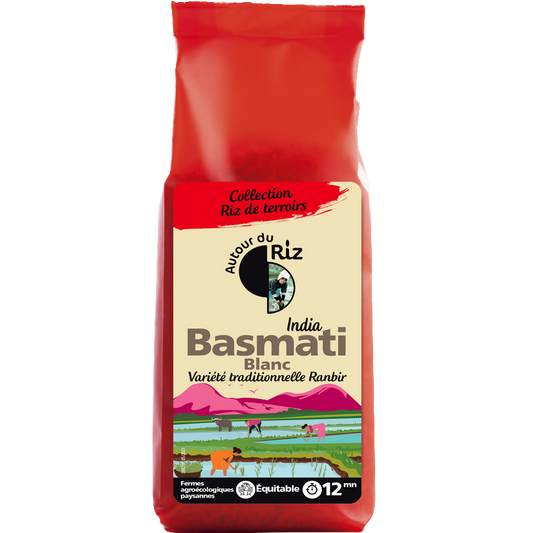 Autour du riz -- Basmati blanc bio équitable (origine Inde ) - 500 g