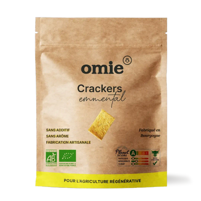 Omie -- Crackers à l'emmental bio (100% français) - 100 g